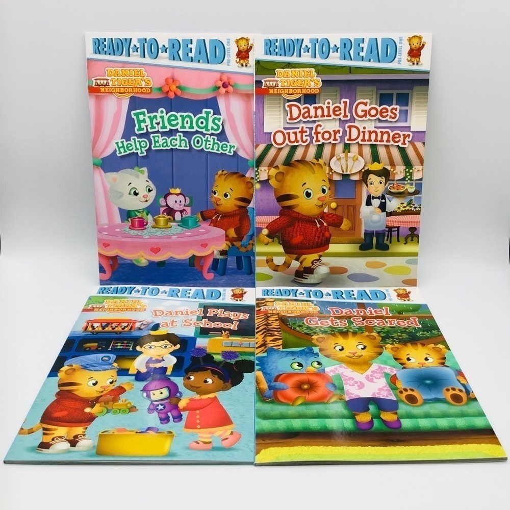 DANIEL Tiger's Neighborhood: Lol of 4 Books Read to Read Pre-Level 1